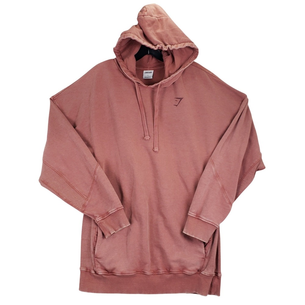 Gymshark Oversized Pullover Hoodie Mens L Pink Athletic Streetwear Gym Lounge